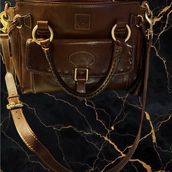 Dooney & Bourke Rich Brown Satchel - Picture 9 of 11